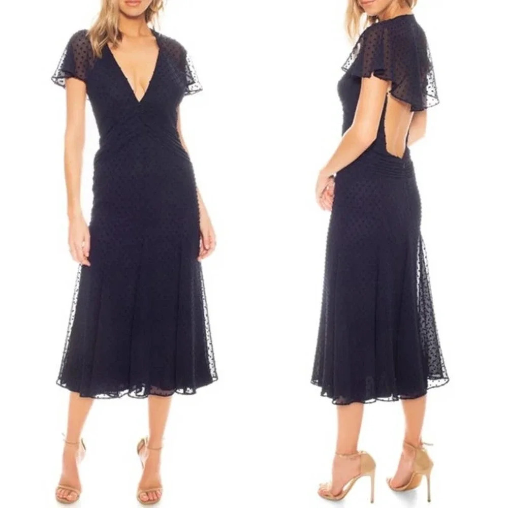 Katie May Show The F Up Navy Blue Midi Dress